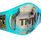 AEW TNT WRESTLING CHAMPIONSHIP BELT RE LEATHER CUSTOMISE ADULT SIZE LIME BLUE LEATHER STRAP