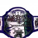 DX GENERATION BREAK IT DOWN WRESTLING CHAMPIONSHIP CUSTOM MADE RELEATHER BLUE BELT ADULT SIZE
