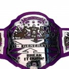 DX GENERATION BREAK IT DOWN WRESTLING CHAMPIONSHIP CUSTOM MADE RELEATHER PURPLE BELT ADULT SIZE
