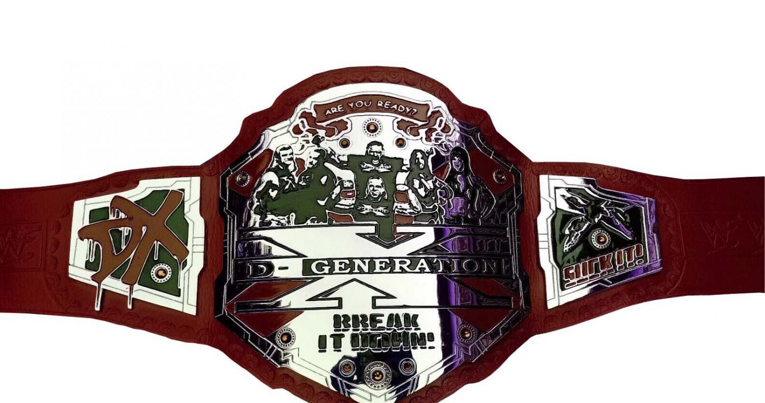DX GENERATION BREAK IT DOWN WRESTLING CHAMPIONSHIP CUSTOM MADE RELEATHER BELT OX BLOOD COLOURE