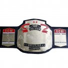 ECW TAG TEAM WRESTLING CHAMPIONSHIP BELT BLACK LEATHER STRAP ADULT SIZE