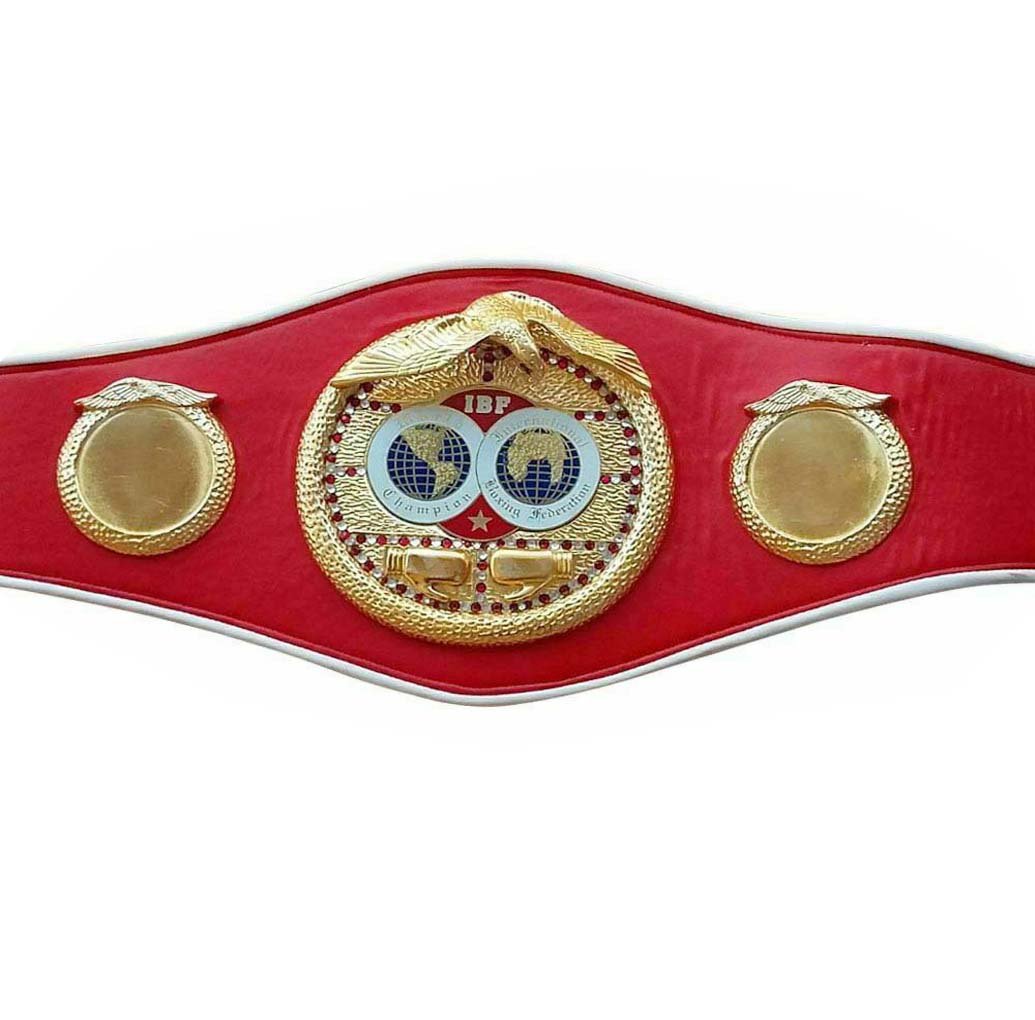 MMA BOXING CHAMPIONSHIP RED SYNTHETIC LEATHER STRAP BELT ADULT SIZE