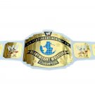 INTERCONTINENTAL WRESTLING CHAMPIONSHIP BELT WHITE LEATHER STRAP