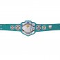 LIGHT HEAVYWEIGHT WRESTLING CHAMPIONSHIP RE LEATHER CUSTOM MADE BELT LIME BLUE LEATHER STRAP
