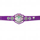 LIGHT HEAVYWEIGHT WRESTLING CHAMPIONSHIP RE LEATHER CUSTOM MADE BELT PURPLE LEATHER STRAP