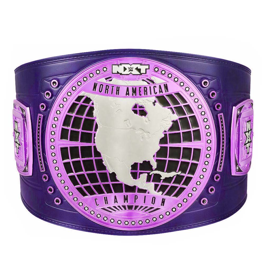 NXT NORTH AMERICAN WRESTLING CHAMPIONSHIP RE LLEATHER CUSTOM MADE BELT BLUE LEATHER STRAP