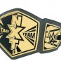 NXT TAG TEAM WRESTLING CHAMPIONS BELT ADULT SIZE BLACK LEATHER STRAP