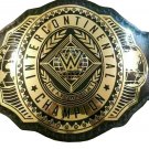 INTERCONTINENTAL WRESTLING CHAMPIONSHIP BELT BLACK LEATHER STRAP ADULT SIZE