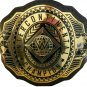 INTERCONTINENTAL WRESTLING CHAMPIONSHIP BELT BLACK LEATHER STRAP ADULT SIZE