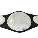 TAG TEAM WRESTLING CHAMPIONSHIP BELT BLACK LEATHER STRAP ADULT SIZE