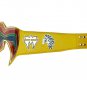 ULTIMATE WARRIOR WRESTLING CHAMPIONSHIP BELT YELLOW LEATHER STRAP ADULT SIZE
