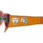 ULTIMATE WARRIOR WRESTLING CHAMPIONSHIP BELT RE LEATHER ORANGE CUSTOM MADE LEATHER STRAP ADULT SIZE