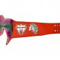 ULTIMATE WARRIOR WRESTLING CHAMPIONSHIP BELT RE LEATHER RED CUSTOM MADE LEATHER STRAP ADULT SIZE