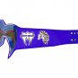 ULTIMATE WARRIOR WRESTLING CHAMPIONSHIP BELT RE LEATHER BLUE CUSTOM MADE LEATHER STRAP ADULT SIZE