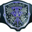 UNDERTAKER THE PHENOM NEW EDIDITION WRESTLING CHAMPIONSHIP BELT BLACK LEATHER STRAP ADULT SIZE