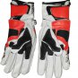 Men's Motorbike Motorcycle Motto GP Red And Black Leather Racing Glove Racing Glove Size XS