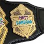 INTERNET WRESTLING CHAMPIONSHIP BELT BLACK LEATHER STRAP ADULT SIZE