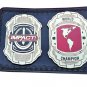 IMPACT WORLD WRESTLING CHAMPIONSHIP NEW RED VERSION BELT BLACK LEATHER STRAP ADULT SIZE