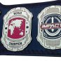 IMPACT WORLD WRESTLING CHAMPIONSHIP NEW RED VERSION BELT BLACK LEATHER STRAP ADULT SIZE