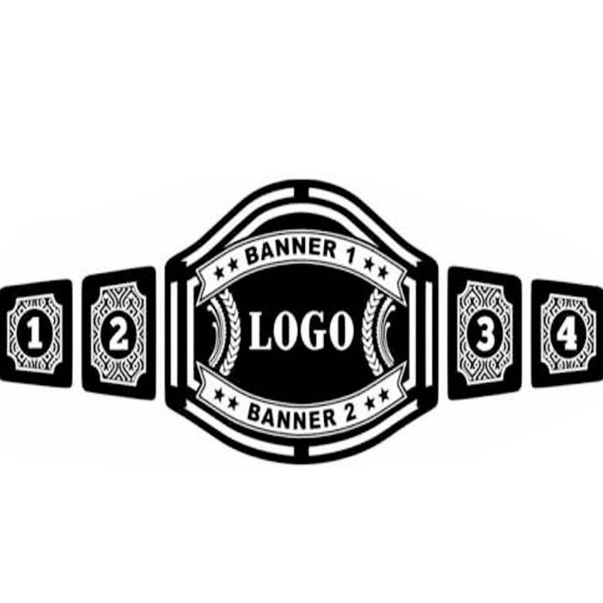 YOUR OWN DESIGN OR LOGOS CUSTOM MADE WRESTLING CHAMPIONSHIP BELT BLACK LEATHER STRAP ADULT SIZE