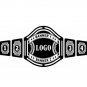 YOUR OWN DESIGN OR LOGOS CUSTOM MADE WRESTLING CHAMPIONSHIP BELT BLACK LEATHER STRAP ADULT SIZE