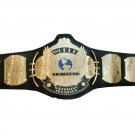 2 MM WINGED EAGLE WRESTLING CHAMPIONSHIP BELT BLACK LEATHER STRAP ADULT SIZE