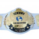2 MM WINGED EAGLE WRESTLING CHAMPIONSHIP BELT WHITE LEATHER STRAP ADULT SIZE