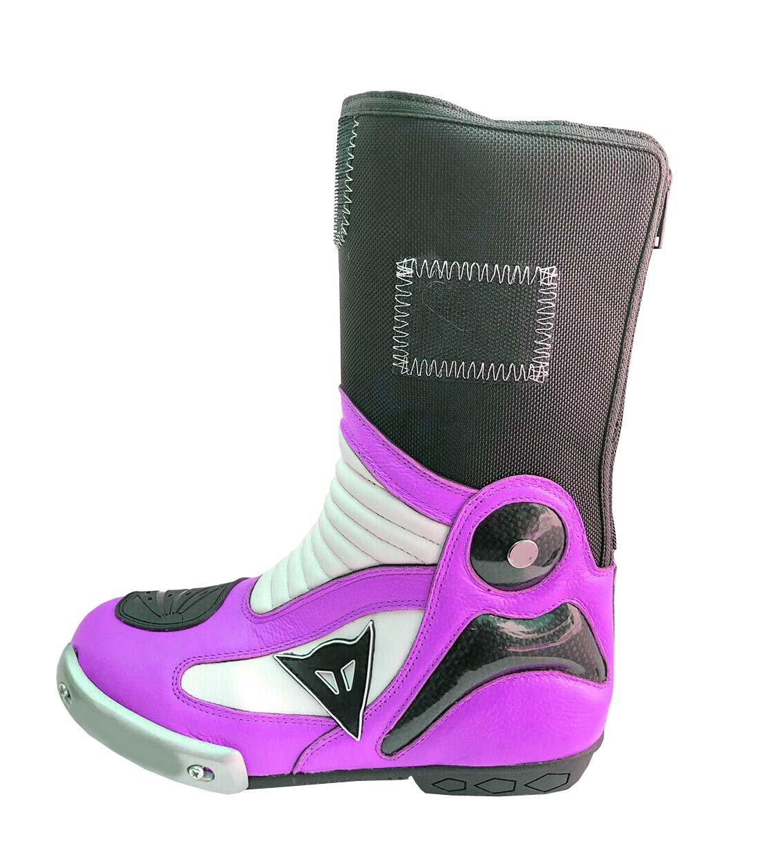 purple racing shoes