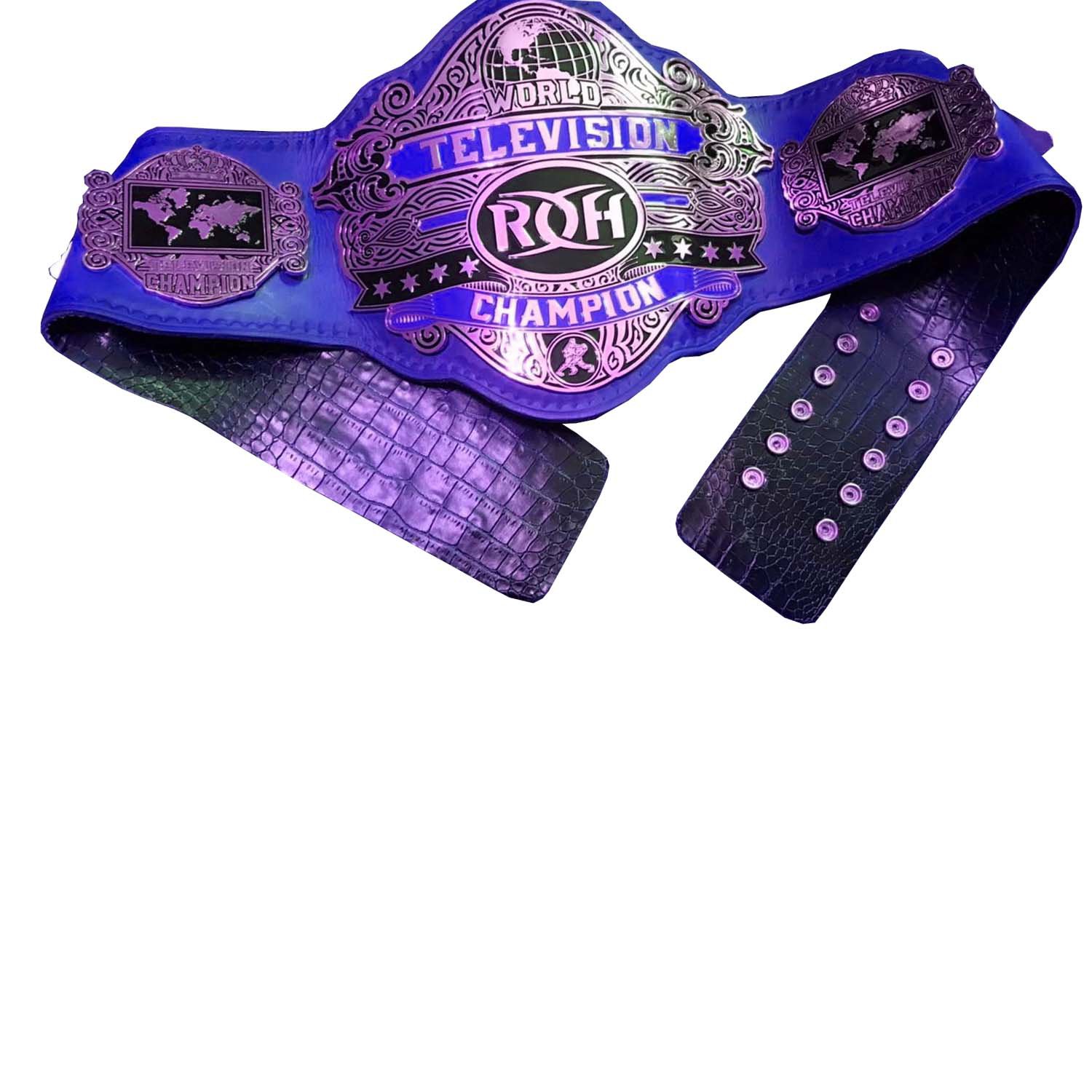 ROH RING OF HONOR WORLD TELEVISION WRESTLING CHAMPIONSHIP BELT BLUE ...