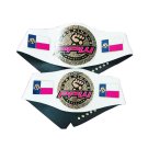 PPW WRESTLING WOMEN,S CHAMPIONSHIP CUSTOM MADE BELT WHITE LEATHER STRAP ADULT SIZE