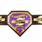 GP GALACTIC PRO INTER GALACTIC WRESTLING CHAMPIONSHIP BELT BLACK LEATHER STRAP ADULT SIZE