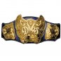 DIVAS GOLDEN WRESTLING CHAMPIONSHIP BELT BLACK LEATHER STRAP ADULT SIZE