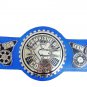 CAMPIONE DI COPPIA TAG TEAM WRESTLING CHAMPIONSHIP BELT BLUE LEATHER STRAP ADULT SIZE