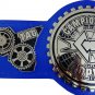 CAMPIONE DI COPPIA TAG TEAM WRESTLING CHAMPIONSHIP BELT BLUE LEATHER STRAP ADULT SIZE