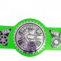 CAMPIONE DI COPPIA TAG TEAM WRESTLING CHAMPIONSHIP BELT CUSTOMIZE ON GREEN LEATHER STRAP ADULT SIZE