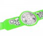 CAMPIONE DI COPPIA TAG TEAM WRESTLING CHAMPIONSHIP BELT CUSTOMIZE ON GREEN LEATHER STRAP ADULT SIZE