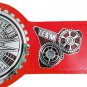 CAMPIONE DI COPPIA TAG TEAM WRESTLING CHAMPIONSHIP BELT CUSTOMIZE ON RED LEATHER STRAP ADULT SIZE