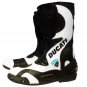 MEN,S PREMIUM QUALITY MOTORBIKE MOTORCYCLE RACING LEATHER SHOES WHITE ART 4568 COLOURE SIZE USA 3