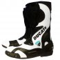 MEN,S PREMIUM QUALITY MOTORBIKE MOTORCYCLE RACING LEATHER SHOES WHITE ART 4568 COLOURE SIZE USA 5