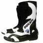 MEN,S PREMIUM QUALITY MOTORBIKE MOTORCYCLE RACING LEATHER SHOES WHITE ART 4578 COLOURE SIZE USA 3