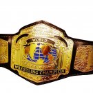 WORLD CLASS WRESTLING ASSOCIATION HEAVYWEIGHT WRESTLING CHAMPIONSHIP BELT BLACK LEATHER STRAP