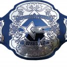 CAMPIONESSA FEMMINILE DI WRESTLING CHAMPIONSHIP BELT BLACK LEATHER STRAP ADULT SIZE