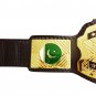 REW WORLD WRESTLING CHAMPIONSHIP BELT BLACK LEATHER STRAP ADULT SIZE