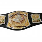 SPINNER WRESTLING CHAMPIONSHIP BELT ADULT SIZE BLACK LEATHER STRAP