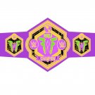 NEW CUSTOMISE WRESTLING CHAMPIONSHIP BELT PURPLE LEATHER STRAP ADULT SIZE