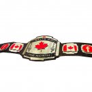 BELTS OF THE NORTH WRESTLING CHAMPIONSHIP BELT BLACK LEATHER STRAP ADULT SIZE