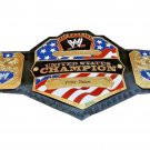 UNITED STATES WRESTLING CHAMPIONSHIP BELT BLACK LEATHER STRAP ADULT SIZE
