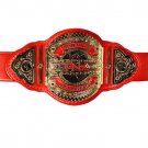 TNA KNOCKOUTS TAG TEAM WRESTLING CHAMPIONSHIP BELT RED LEATHER STRAP