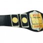 WORLD TAG TEAM WRESTLING CHAMPIONSHIP BELT BLACK LEATHER STRAP