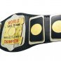 WORLD TAG TEAM WRESTLING CHAMPIONSHIP BELT BLACK LEATHER STRAP